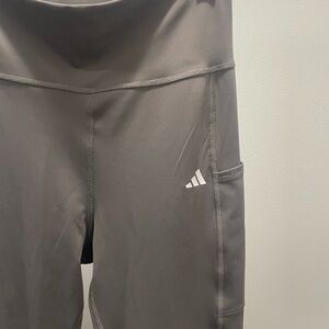 Adidas Gray Tight-Fit Leggings Women’s